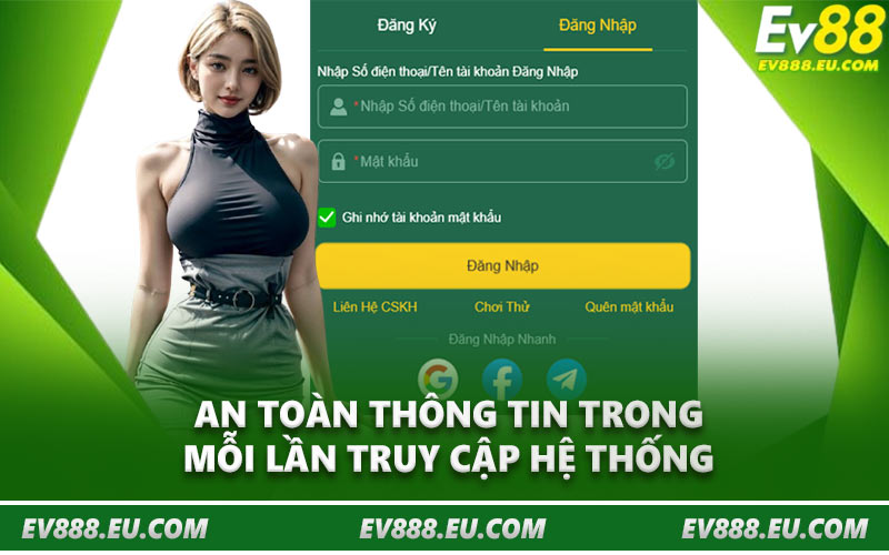 An toàn thông tin trong mỗi lần truy cập hệ thống
